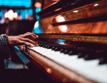 Pianist playing the piano